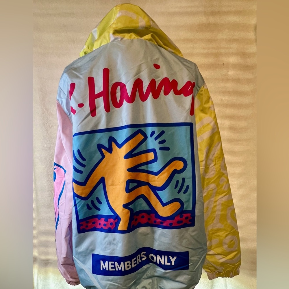 Members Only unisex Graphic Raincoat - Yellow, Blue, Pink